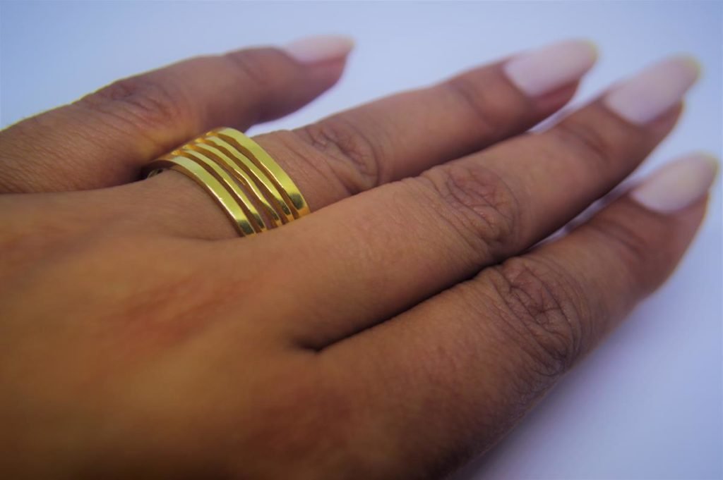 Anel Segmento em Ouro 18 K