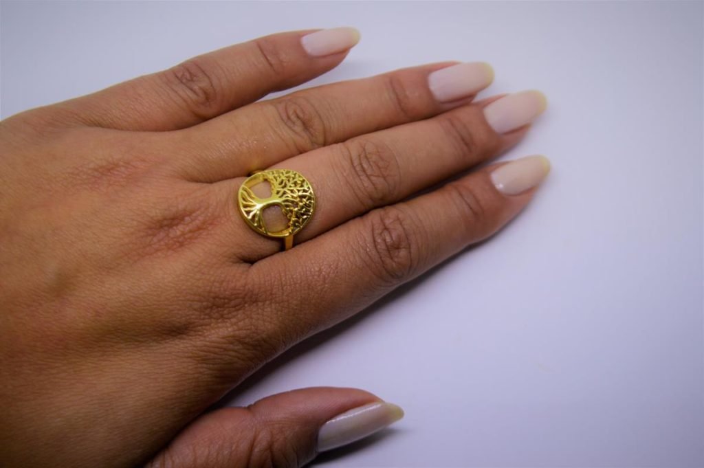 Anel Árvore da Vida em Ouro 18K