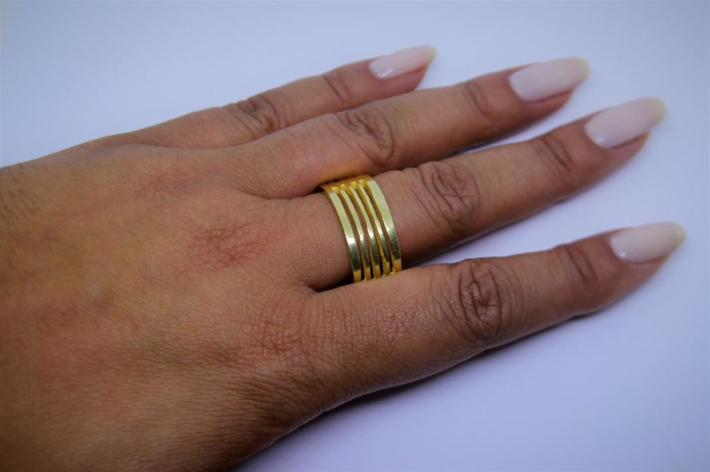 Anel Segmento em Ouro 18 K