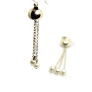 Brinco Chuveirinho de Pérolas em Prata de Lei