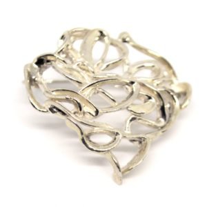 Broche Coral em Prata de Lei