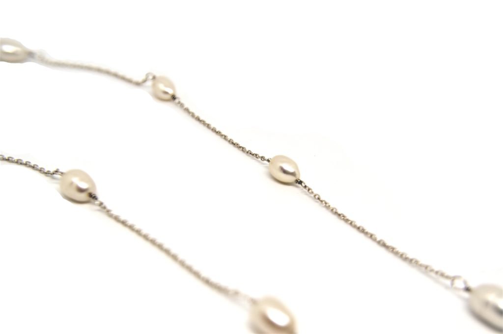 Cordão Mar em Prata de Lei e Pérolas