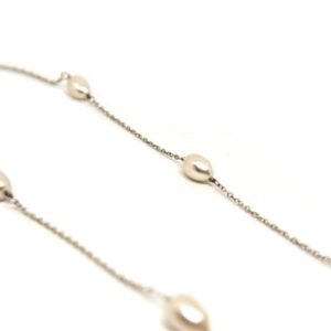 Cordão Mar em Prata de Lei e Pérolas