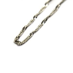 Cordão Singapura em Prata de Lei