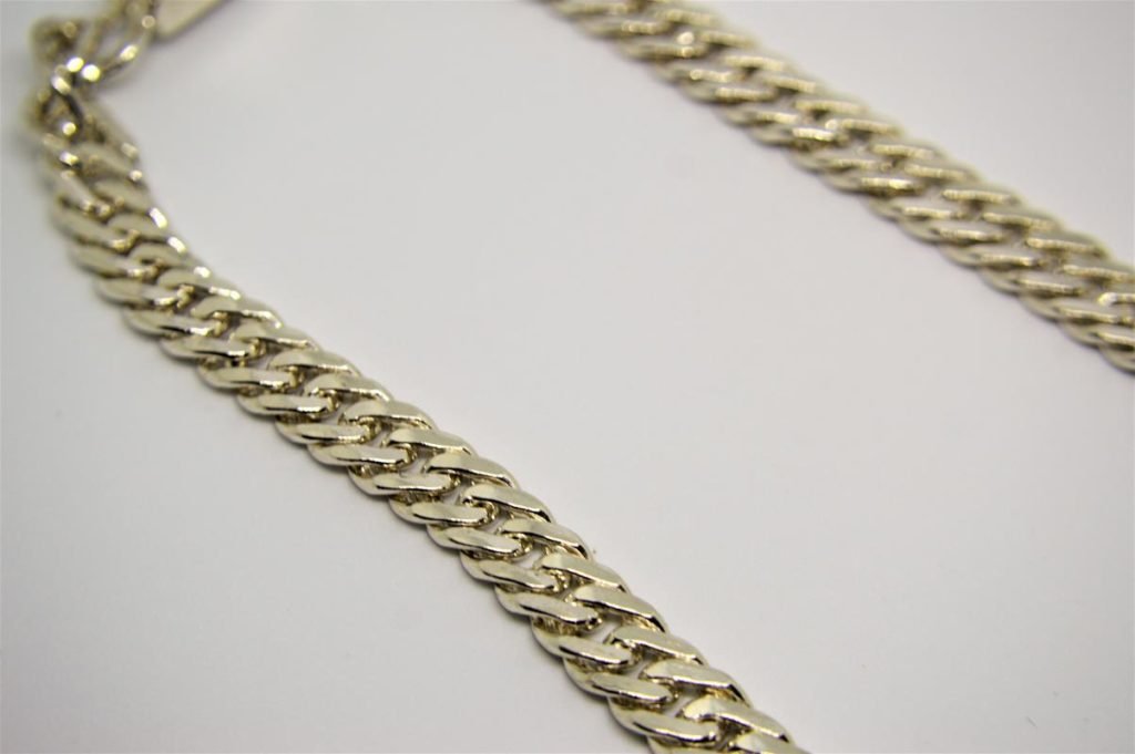 Cordão Groumet Duplo em prata de lei