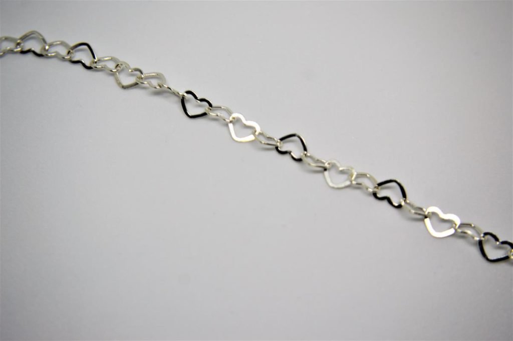 Elo Coração em prata de lei