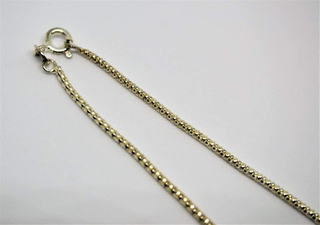 Cordão pipoquinha em Prata de lei