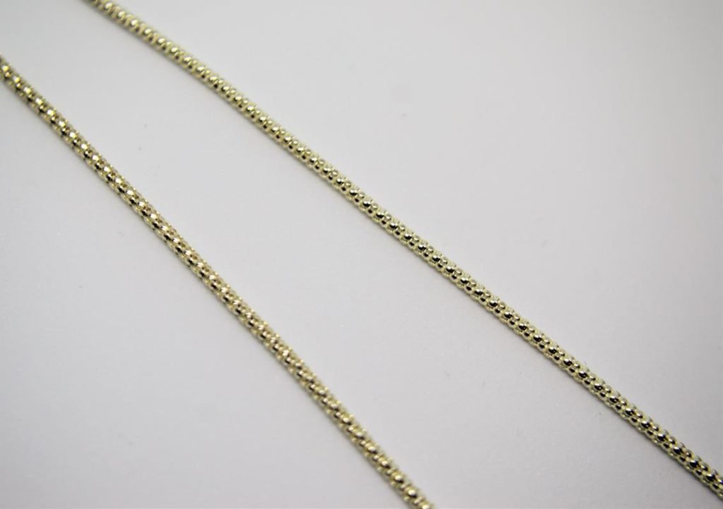 Cordão pipoquinha em Prata de lei