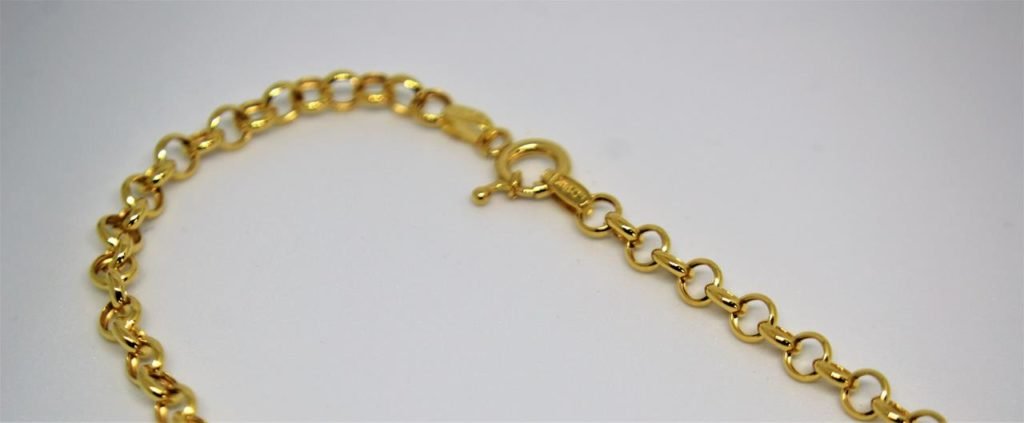 Cordão de Elo Português ouro 18k - oco