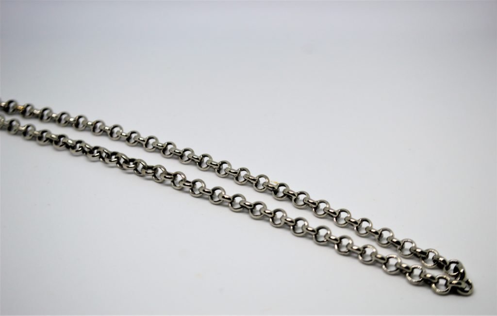 Cordão Elo Português em Ouro Branco