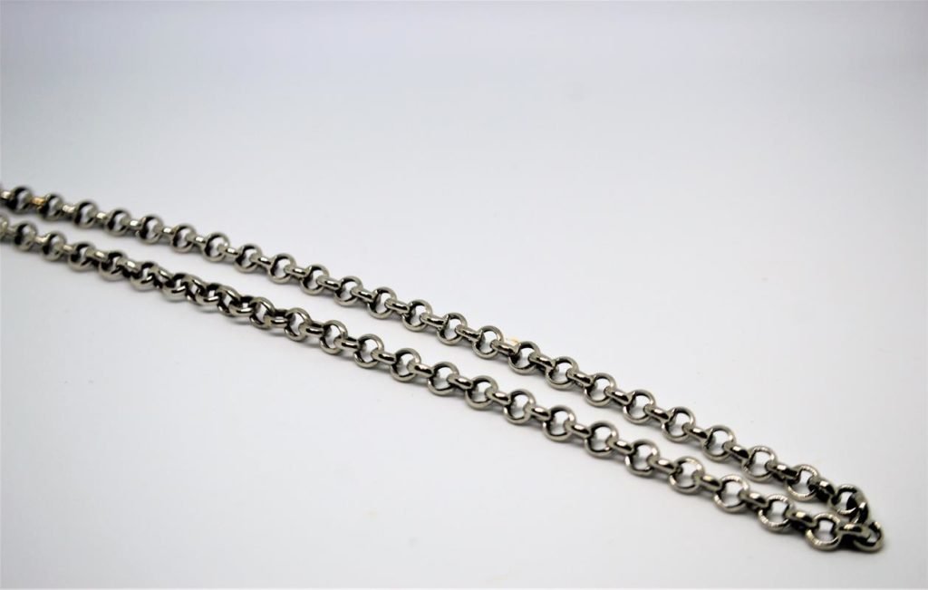 Cordão de Elo Português com 42 cm ouro branco