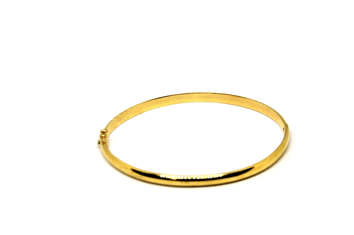 Bracelete Liso Masculino Banhado a Ouro 18K no Shoptime