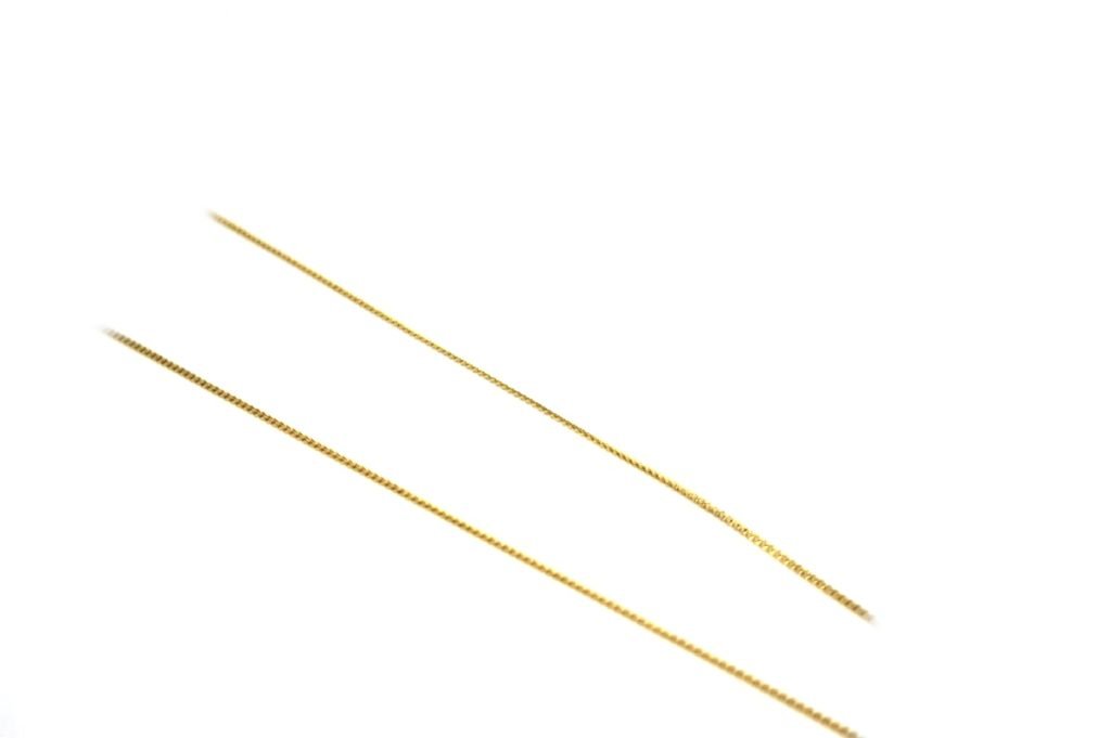 Cordão Groumet Fino em ouro 18 K com 40 cm