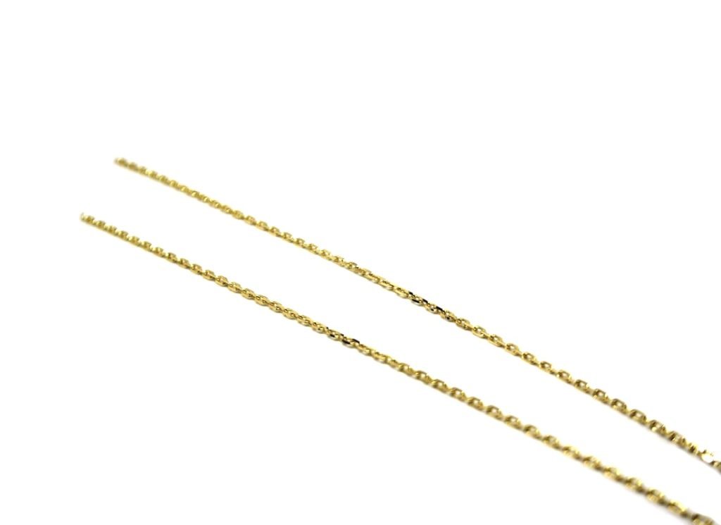 Fino Cordão Cadeado ou Cartier em Ouro 18K - 50 cm