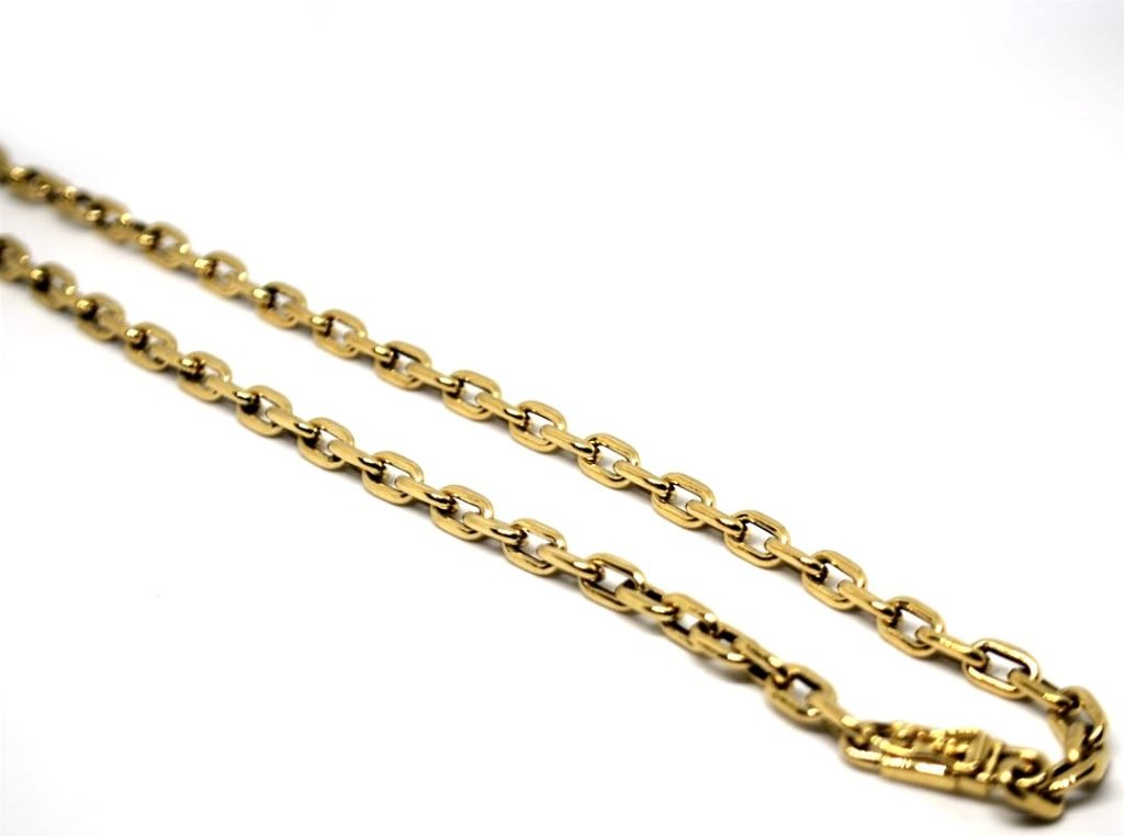 Cordão Cartier ou Cadeado - Oco - em ouro 18 K