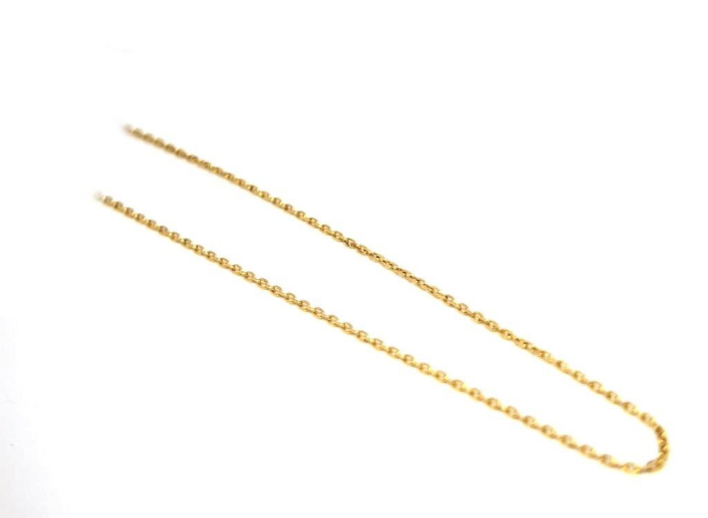 Fino Cordão Cadeado ou Cartier em Ouro 18K - 60 cm