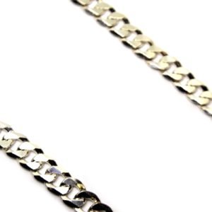 Cordão Groumet Italiano em prata de lei com 70cm