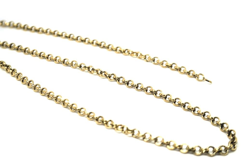 Cordão de Elo Português com 45 cm ouro 18K Oco