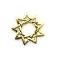 Pingente Estrela de Nove Pontas em Ouro 18 K