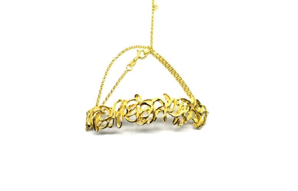 Pulseira Flor em ouro 18K e elo português